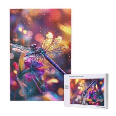 Puzzle Libelle,Puzzle 2000 Teile Blume Holzpuzzle Erwachsene mit Geschenkbox und Poster,Schwieriges,Unterhaltsames,Herausforderndes,Geeignet für Anfänger ab 14 Jahren,Geschenke für Frauen M-1731 von Yeogcohe